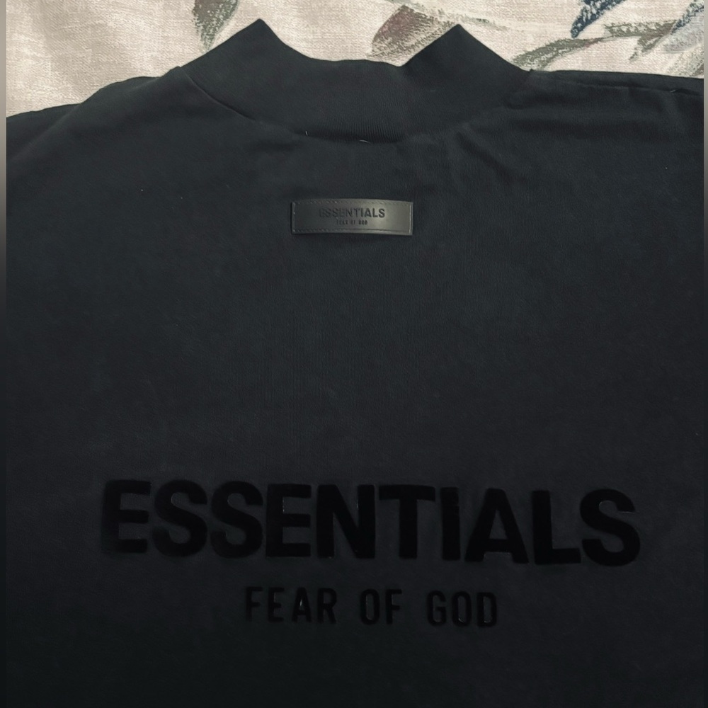 Fear of God Essentials Black Long sleeve turtle neck.